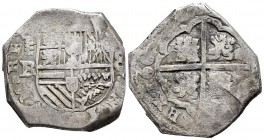 Philip IV (1621-1665). 8 reales. ¿1662?. Segovia. B/R (Bernardo Pedrera). (Cal 2008-tipo 121). Ag. 28,12 g. Vertical mint mark on the left, over the B...
