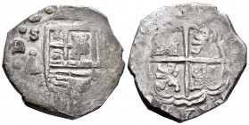 Philip IV (1621-1665). 8 reales. Sevilla. A. (Cal 2008-no cita). (Cal 2019). Ag. 25,57 g. Date not visible. Assayer “A” unknown in the Seville mint fo...