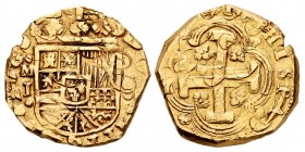 Philip V (1700-1746). 8 escudos. 171¿1?. Madrid. J. (Cal 2008-¿71?). (Cal onza-360 mismo ejemplar). (Tauler-360). Au. 26,99 g. Ex Colección Oro Macuqu...
