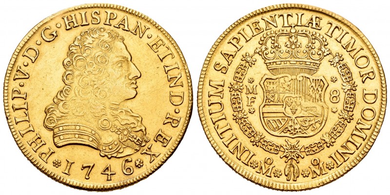 Philip V (1700-1746). 8 escudos. 1746. México. MF. (Cal 2008-143). (Cal onza-445...