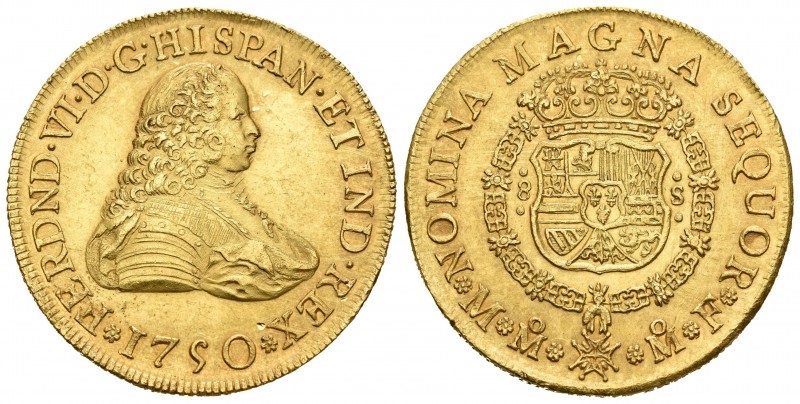 Ferdinand VI (1746-1759). 8 escudos. 1750. México. MF. (Cal 2008-37). (Cal onza-...