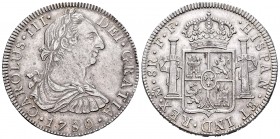 Charles III (1759-1788). 8 reales. 1780. México. FF. (Cal 2008-930). Ag. 26,94 g. Choice VF/Almost XF. Est...200,00.