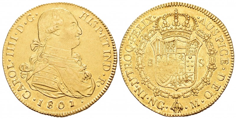 Charles IV (1788-1808). 8 escudos. 1801. Guatemala. M. (Cal 2008-5). (Cal 2019-9...