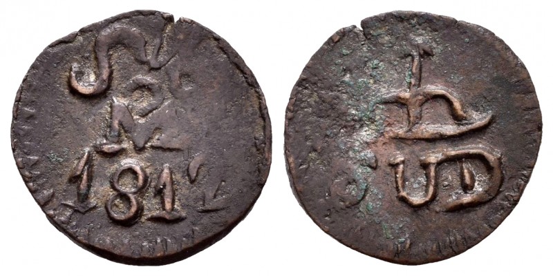 Ferdinand VII (1808-1833). 1/2 real. 1812. Morelos. (Cal 2008-1356). Ae. 0,90 g....