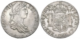 Ferdinand VII (1808-1833). 4 reales. 1814. Guadalajara. MR. (Cal 2008-718). Ag. 13,10 g. Beautiful portrait. Very scarce. Choice VF. Est...300,00.