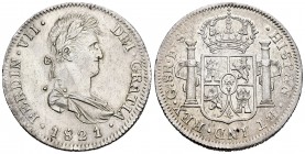 Ferdinand VII (1808-1833). 8 reales. 1821. Guadalajara. FS. (Cal 2008-445). Ag. 26,92 g. Choice VF. Est...250,00.