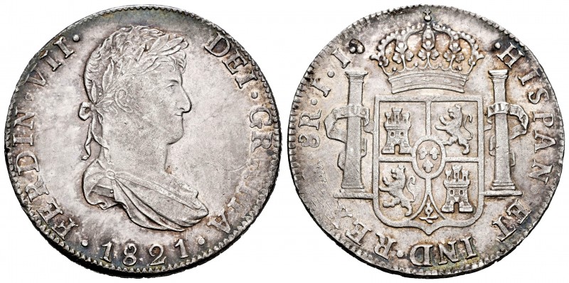 Ferdinand VII (1808-1833). 8 reales. 1821. México. JJ. (Cal 2008-565). Ag. 27,05...