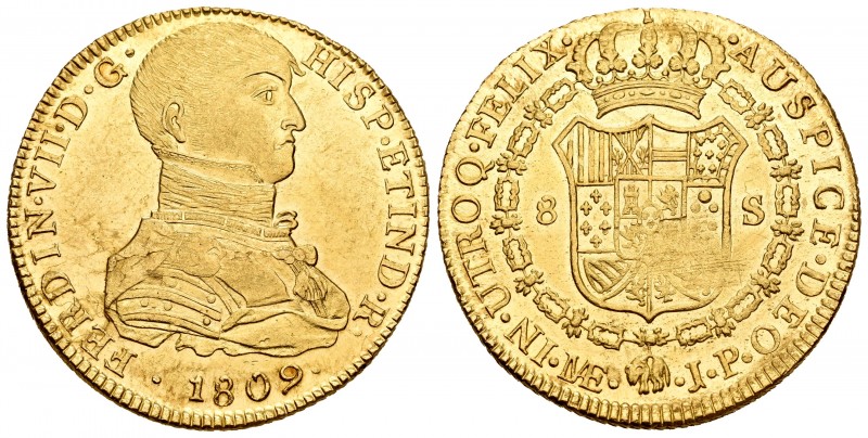 Ferdinand VII (1808-1833). 8 escudos. 1809. Lima. JP. (Cal 2008-13). (Cal onza-1...