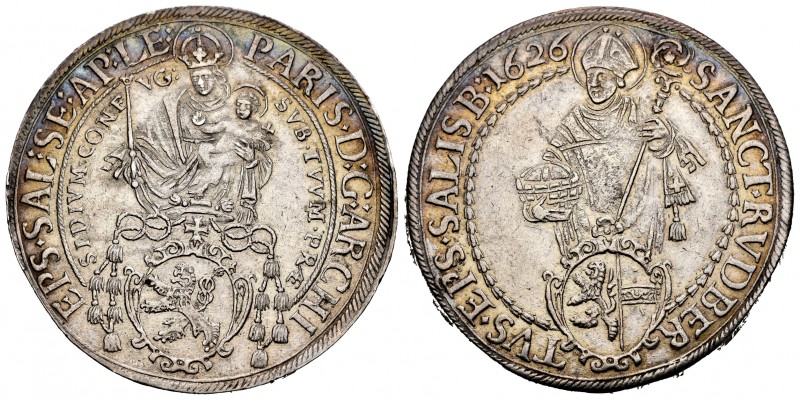 Austria. Paris von Lodron. 1 thaler. 1626. Salzburg. (Km-87). (Dav-3504). Ag. 28...