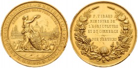 Australia. Medalla. 1879. 50 mm. Anv.:  INTERNATIONAL EXHIBITION SYDNEY N. SW. (Nueva Gales del Sur) MDCCCLXXIX // ORTA RECENS QUAM PURA NUTES. Alegor...