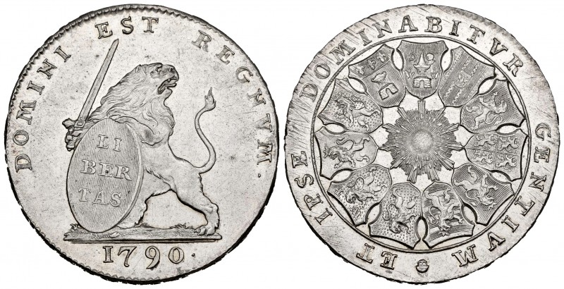 Belgium. Lion d'argent (3 Gulden). 1790. Brussels. (Delmonte-395). (Dav-1285). A...