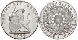 Belgium. Lion d'argent (3 Gulden). 1790. Brussels. (Delmonte-395). (Dav-1285). Ag. 32,52 g. Declaration of independence, on January 11, 1790 from the ...