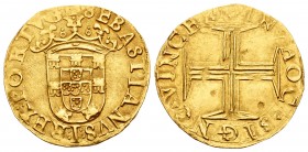 Portugal. Sebastian I. 500 reis. Lisbon. (Fr-41). (Gomes-57.04). Au. 3,80 g. Nice example. Scarce. XF. Est...750,00.