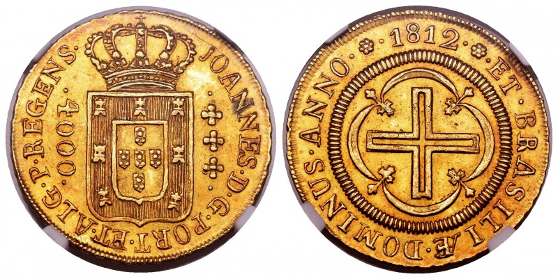 Portugal. Joao, Prince Regent. 4000 reis. 1812. Rio de Janeiro. R. (Gomes-34.18)...