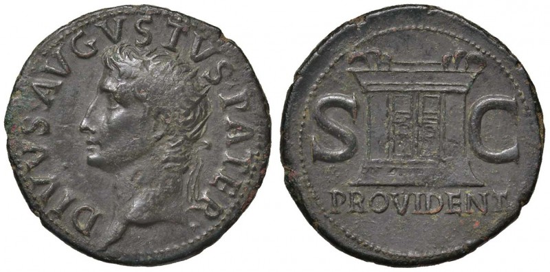 Augusto (27 a.C.-14 d.C.) Dupondio – Testa radiata a s. – R/ Altare – RIC 81 AE ...