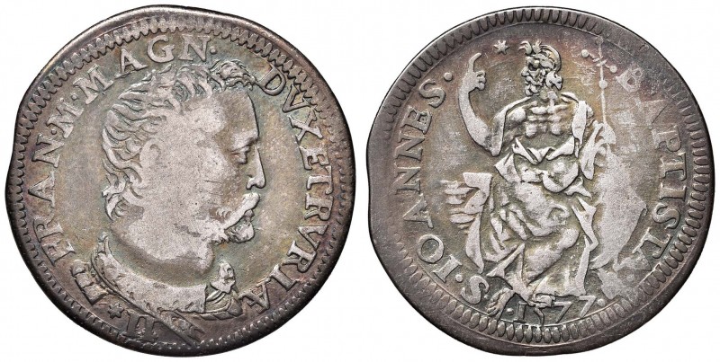 FIRENZE Francesco I (1574-1587) Testone 1577 – MIR 183 (indicato R/2) AG (g 8,70...