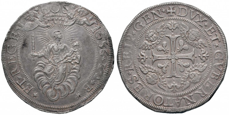 GENOVA Dogi Biennali (1637-1797) Doppio scudo 1656 – MIR 290/15 AG (g 76,59) RR...