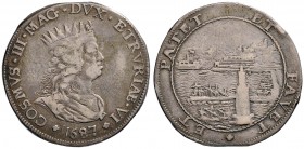 LIVORNO Cosimo III (1670-1723) Tollero 1687 – MIR 64/7 AG (g 26,64)
qBB