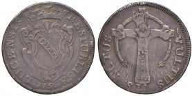 LUCCA Repubblica (1369-1799) Sanmartino da 5 1756 – Bellesia 79 AG (g 7,88) Traccia d’appiccagnolo
B