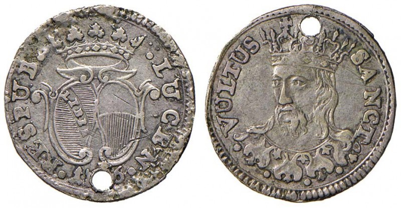 LUCCA Repubblica (1369-1799) Grosso 1766 – Bellesia 90 AG (g 1,54) Forato, graff...