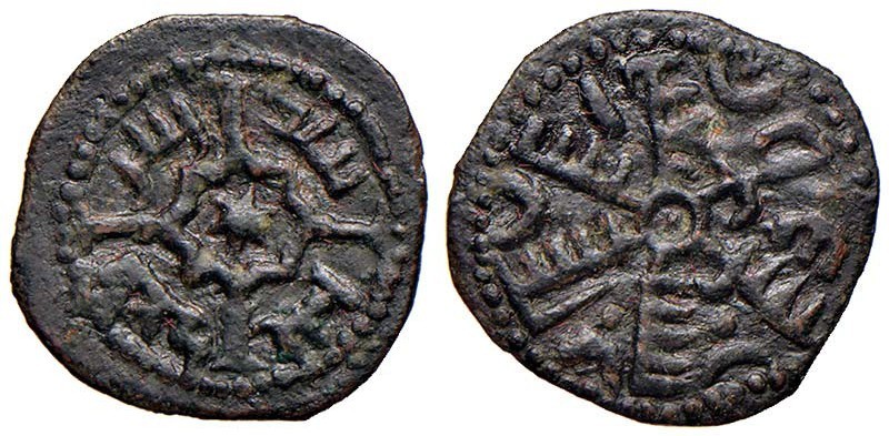 MESSINA Ruggero II re di Sicilia (1130-1154) Mezzo follaro – Spahr 79 (g 1,14)
...