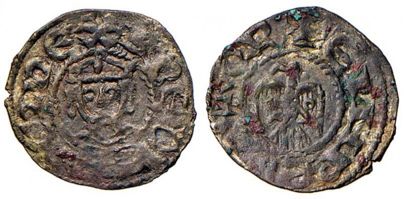 MESSINA Enrico VI e Federico (1196) Denaro – Spahr 32 (g 0,56) Lotto di due esem...