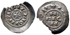MILANO Enrico II di Sassonia (1014-1024) Denaro – Biaggi 1410 Ag (g 0,53)
qBB
