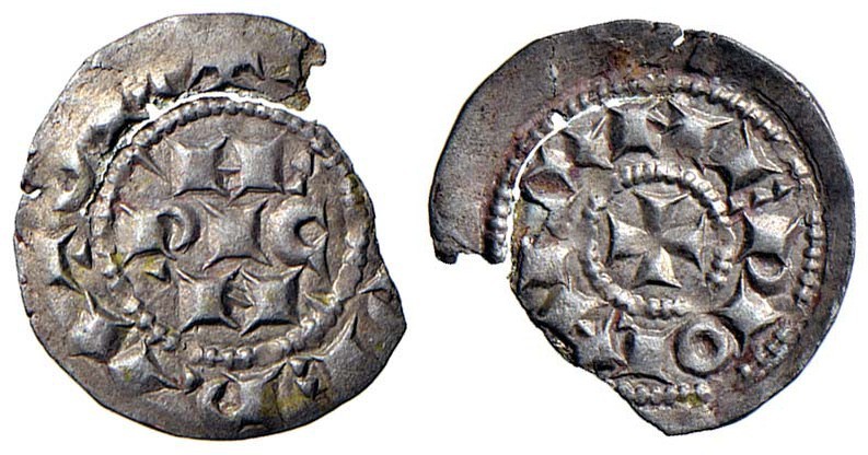 MILANO Enrico II di Sassonia (1014-1024) Denaro – Biaggi 1411 Ag (g 0,51) Frattu...