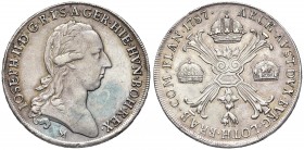MILANO Giuseppe II (1780-1790) Crocione 1787 – Crippa 17/B AG (g 29,49) RRR Colpetto al bordo
BB/BB+