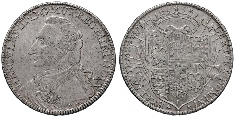 MODENA Ercole III (1780-1796) Tallero - MIR 855/2 AG (g 27,82) Graffietti e scre...