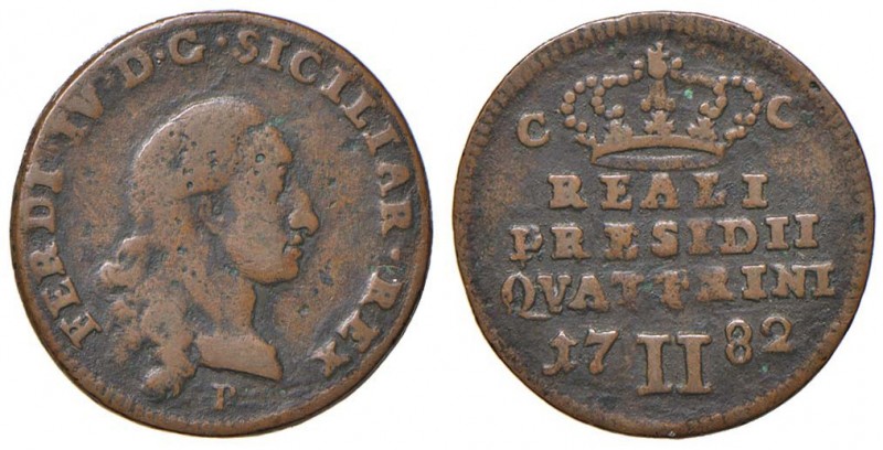 NAPOLI Ferdinando IV (Reali Presidi di Toscana) (1759-1816) 2 Quattrini 1782 – G...