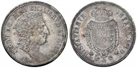 NAPOLI Ferdinando I (1816-1825) Piastra 1818 - Magliocca 444 AG (g 27,40) Screpolatura al R/
qBB