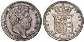 NAPOLI Ferdinando II (1830-1859) 20 Grana 1850 – MIR 509/10 AG (g 4,56) RR 
FDC