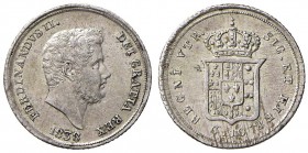 NAPOLI Ferdinando II (1830-1859) 10 Grana 1838 – MIR 513 (indicato R/3) AG (g 2,32) RRR
BB+