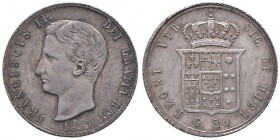 NAPOLI Francesco II (1859-1860) 20 Grana 1859 – Magliocca 808 AG (g 4,60) Bella patina iridescente
qFDC