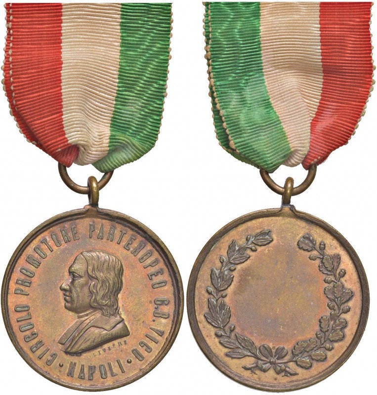 Per il Circolo promotore Partenopeo G.B. Vico – Napoli Bronzo dorato – 28,9 mm –...