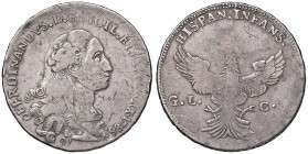 PALERMO Ferdinando III (1759-1816) 12 Tarì 1786 – MIR 600 AG (g 26,70) RR Graffietti
MB