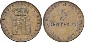 PARMA Maria Luigia (1815-1847) 5 Centesimi 1830 - Pag. 14 CU (g 10,22) Minimi colpetti al bordo
SPL+