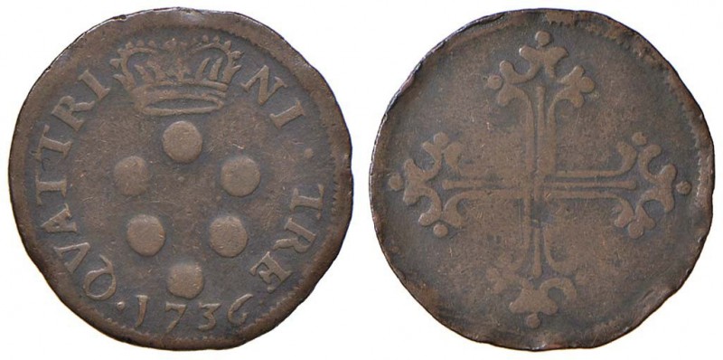 PISA Gian Gastone dei Medici (1723-1737) 3 Quattrini 1736 – MIR 460/2 CU (g 1,76...