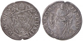 Giulio III (1550-1555) Giulio A. V – Berman 989 AG (g 2,67) Fratture di tondello, poroso
qBB