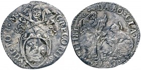 Gregorio XIII (1572-1585) Fano – Giulio – Munt. 382 AG (g 2,49) RR Poroso
BB