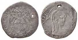 Urbano VIII (1623-1644) Grosso – Munt. 159; Berman 1754 AG (g 0,67) Forato
qBB