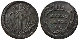 Benedetto XIV (1740-1758) RAVENNA Mezzo Baiocco – Ber. 2859 CU (g 5,01) 
BB