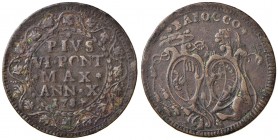 Pio VI (1775-1799) Bologna – Baiocco 1784 A. X – Munt. 256 CU (g 11,82)
MB