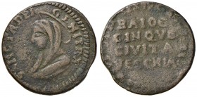 Pio VI (1775-1799) Civitavecchia - Madonnina – cfr. Munt. 303 CU (g 15,68) Fuso, periodo della Repubblica romana
MB