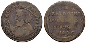 Pio VI (1775-1799) PERUGIA Sanpietrino 1796 – Munt. 392 CU (g 14,89) 
qBB