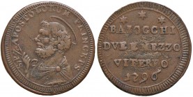 Pio VI (1775-1799) Viterbo – Sanpietrino 1796 – Berman 3153 CU (g 14,69)
qBB/BB