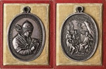 Gregorio XVI (1831-1846) Medaglia 1831 San Gregorio Magno – Opus: Cerbara AG (g 64,04), AE (g 59,15), MD (g 56,38) RRR Lotto di tre medaglie, quella i...