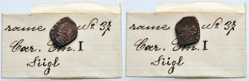 SAVOIA Carlo Emanuele I (1580-1630) Grossetto (?) – cfr. MIR 673 CU (g 1,47) Con...