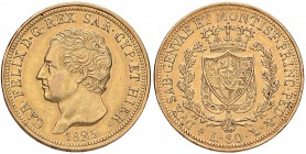 Carlo Felice (1821-1831) 80 Lire 1825 T – Nomisma 524; Pag. 26 AU
BB+